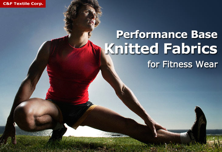 Tecidos de malha de base de desempenho para roupas de fitness
